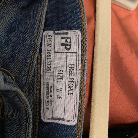 Free People Great Heights Frayed Skinny Blue Jeans - Picture 3 of 6